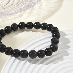 Natural Obsidian Round Beaded Stretch Bracelets&nbsp;GG-CBA12F1-02A-06