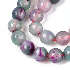 Natural Agate(Dyed & Heated) Beads Strands&nbsp;G-T139-8mm-88C