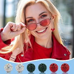 120Pcs 3 Colors Pave Disco Ball Beads&nbsp;RB-PH0001-42