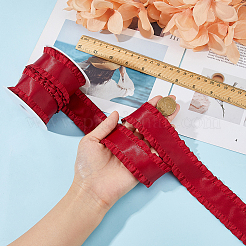10 Yards Polyester Ruffled Lace Ribbon&nbsp;DIY-FI0001-14A