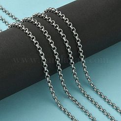 Tarnish Resistant 304 Stainless Steel Rolo Chains&nbsp;STAS-M032-42P-3.8mm