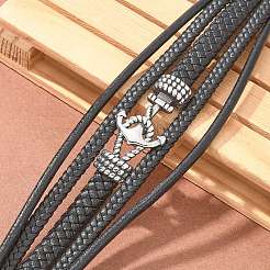 Braided Microfiber Leather Multi-strand Bracelets&nbsp;BJEW-Q010-04A