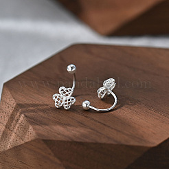S999 Fine Silver Stud Earrings&nbsp;EJEW-A127-01S