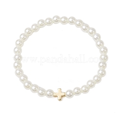 3Pcs 3 Style CCB Imitation Pearl White Jade Beads Bracelets Sets&nbsp;BJEW-JB11055