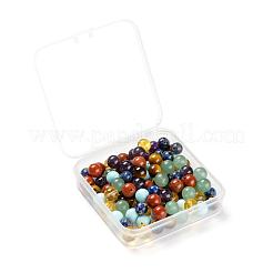 100 Pcs 7 Colors Chakra Yoga Healing Stone Kits&nbsp;G-LS0001-04