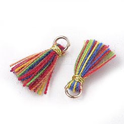 Polycotton(Polyester Cotton) Tassel Pendant Decorations&nbsp;X-FIND-S281-01