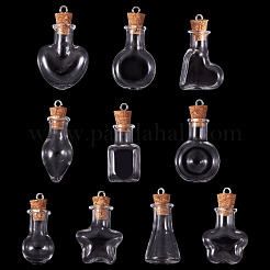 10Pcs 10 Styles Mini Transparent Bottle Pendants&nbsp;FIND-TA0008-30