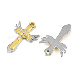 Alloy Rhinestone Pendants&nbsp;RB-CBA18BA-04G