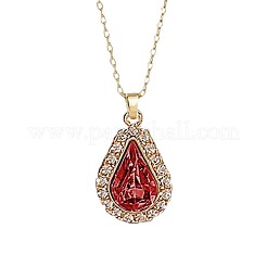 Alloy Rhinestone Teardrop Pendant Necklace & Earring Set for Women&nbsp;FS-WG460D0-01