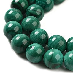 Natural Malachite Beads Strands&nbsp;G-F571-27A1-7mm
