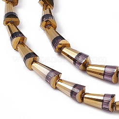 Electroplate Glass Beads Strands&nbsp;EGLA-L034-HR05