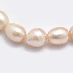 Natural Cultured Freshwater Pearl Beads Strands&nbsp;PEAR-F007-85A-01A-X