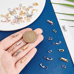 24Pcs 6 Styles Brass Fold Over Clasps&nbsp;FIND-PH0021-50