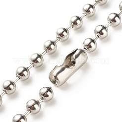 Non-Tarnish 304 Stainless Steel Ball Chains Necklace for Women&nbsp;NJEW-JN03892-01