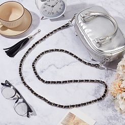 Adjustable Black Imitation Leather Bag Straps&nbsp;PURS-CL0001-55B