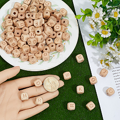 156Pcs 26 Styles Wood European Beads&nbsp;WOOD-SC0002-29