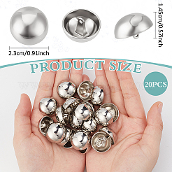 1-Hole Zinc Alloy Buttons&nbsp;FIND-MA0001-18B-P