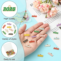 48Pcs 8 Colors Alloy Enamel Pendants&nbsp;ENAM-FS0002-41