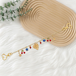 1Pc Fruit Style Brass Bag Decorative Chains&nbsp;HJEW-SC0003-25