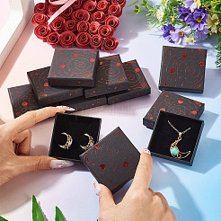 10Pcs Hot Stamping Planet Cardboard Jewelry Packaging Boxes&nbsp;CON-TA0001-44B