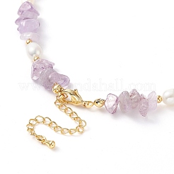 4Pcs 4 Style Natural Mixed Gemstone Chips & Pearl Beaded Necklaces Set for Women&nbsp;NJEW-JN04008
