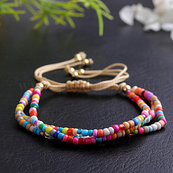 Adjustable Resin Beaded Multi-strand Bracelets for Women&nbsp;FS8749