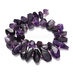 Natural Amethyst Graduated Beads Strands&nbsp;G-L642-D02-01