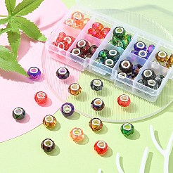 70Pcs 10 Colors Transparent Resin European Beads&nbsp;RPDL-YW0001-05