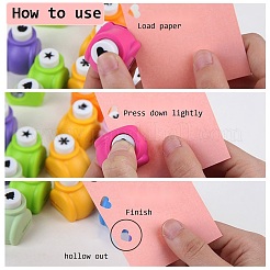 Random Single Color or Random Mixed Color Mini Plastic Craft Paper Punch Sets for Scrapbooking & Paper Crafts&nbsp;LS-AJEW-L051-06