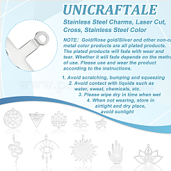 20Pcs 10 Styles 304 Stainless Steel Laser Cut Charms&nbsp;STAS-UN0048-70