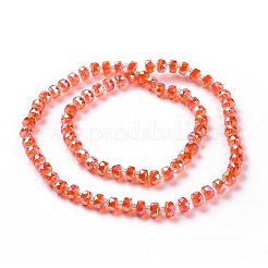 Transparent Electroplate Glass Beads Strands&nbsp;GLAA-E036-01B