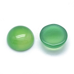 Natural Dyed & Heated Green Onyx Agate Cabochons&nbsp;G-P393-R04-14mm