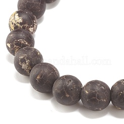 Round Natural Agate Stretch Beaded Bracelets&nbsp;BJEW-JB08196-04