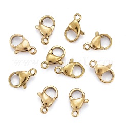 Ion Plating(IP) 304 Stainless Steel Lobster Claw Clasps&nbsp;X-STAS-H353-B-02G