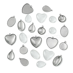 DIY Blank 304 Stainless Steel Pendant Making Kit&nbsp;DIY-FS0005-78