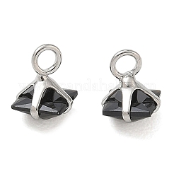 Brass Pave Cubic Zirconia Charms&nbsp;CU-CBABEB3-05P