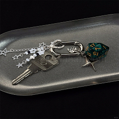 1Pc Star Alloy Resin Pendant Decorations&nbsp;HJEW-LP0002-85