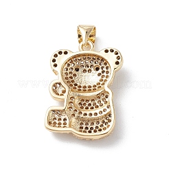Brass Micro Pave Cubic Zirconia Pendants&nbsp;KK-M240-19