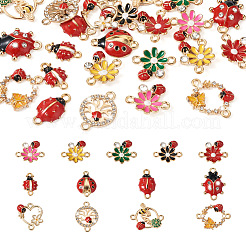 26Pcs 13 Styles Alloy Enamel Connector Charms&nbsp;ENAM-PJ0001-09