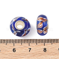 Lampwork & Brass Core European Beads&nbsp;LAMP-P019-01P-07