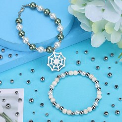320Pcs 4 Styles 304 Stainless Steel Spacer Beads&nbsp;STAS-SC0006-88