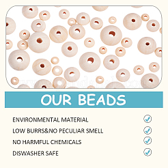 Round Unfinished Wood Beads&nbsp;WOOD-PH0008-24