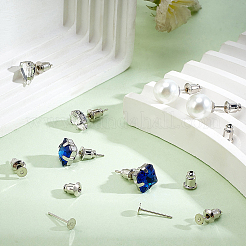 100Pcs Brass Stud Earring Findings&nbsp;KK-BC0013-23