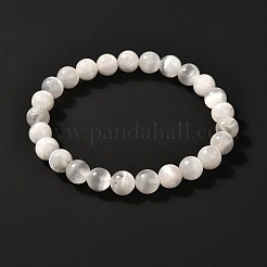 Natural Selenite Beads Stretch Bracelets&nbsp;BJEW-JB06620-02