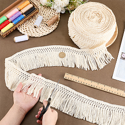 Cotton Cord Tassel Ribbon&nbsp;OCOR-WH0078-487B-02