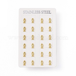 PVD Vacuum Plating 304 Stainless Steel Hollow Out Jesus Fish Stud Earrings for Women&nbsp;EJEW-P212-16G