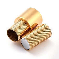 304 Stainless Steel Magnetic Clasps with Glue-in Ends Ion Plating(IP)&nbsp;STAS-M297-05G