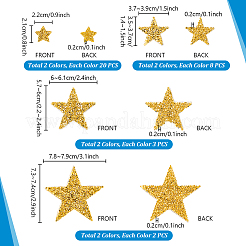 64Pcs 8 Styles Star Glitter Hotfix Rhinestone&nbsp;FIND-PH0023-19