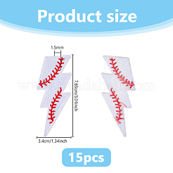 15Pcs Embroidery Thread Clothing Patches&nbsp;PATC-DC0001-10