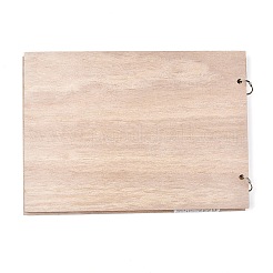 Wooden Wedding Guestbooks Notepad&nbsp;LS-AJEW-M206-17